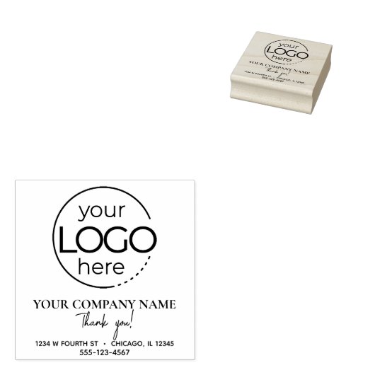 Eenvoudige zakelijke Logo Rubber Stempel (Gestempeld)