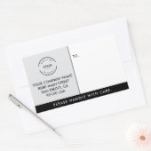 Eenvoudige Zakelijke logo sjabloon met zorg Rechthoekige Sticker (Envelop)