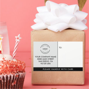 Eenvoudige Zakelijke logo sjabloon met zorg Rechthoekige Sticker