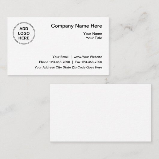 Eenvoudige zakelijke Logo Sjabloon Visitekaartje (Voorkant / Achterkant)