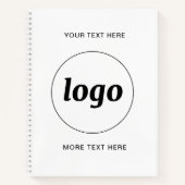 Eenvoudige zakelijke Logo-tekstpromotie Notitieboek (Voorkant)