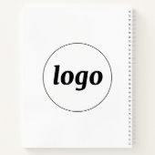Eenvoudige zakelijke Logo-tekstpromotie Notitieboek (Achterkant)