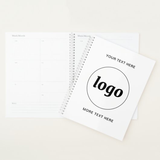 Eenvoudige zakelijke Logo-tekstpromotie Planner (Display)