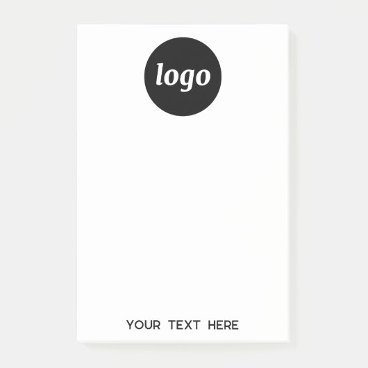 Eenvoudige zakelijke Logo-tekstpromotie Post-it® Notes (Voorkant)