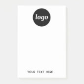 Eenvoudige zakelijke Logo-tekstpromotie Post-it® Notes (Voorkant)