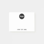 Eenvoudige zakelijke Logo-tekstpromotie Post-it® Notes (Voorkant)