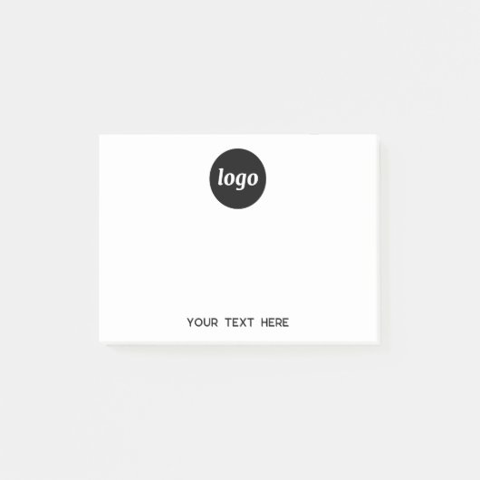 Eenvoudige zakelijke Logo-tekstpromotie Post-it® Notes (Voorkant)