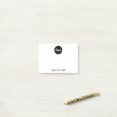 Eenvoudige zakelijke Logo-tekstpromotie Post-it® Notes (Op bureau)
