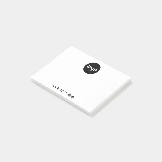 Eenvoudige zakelijke Logo-tekstpromotie Post-it® Notes (Schuin)
