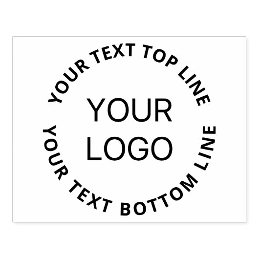 Eenvoudige zakelijke Logo Upload &  tekst Rubberstempel (Afrduk)