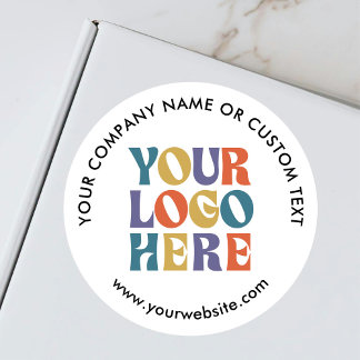 Eenvoudige Zakelijke Logo Verpakkingsverzending Wi Ronde Sticker