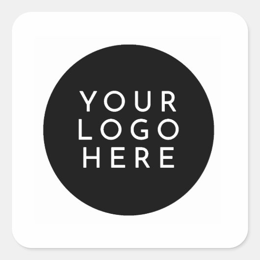 Eenvoudige Zakelijke Logo Vierkante Sticker (Voorkant)