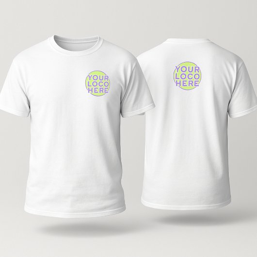 Eenvoudige zakelijke Logo voor en achter T-shirt
