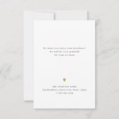 Eenvoudige zakelijke logo voor Gold-hart script Bedankkaart (Achterkant)