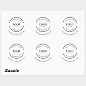 Eenvoudige Zakelijke logo Website Eenvoudig Produc Ronde Sticker (Vel)