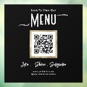 Eenvoudige Zakelijke Menu Connect Raamfolie Raamsticker (Vel 3)