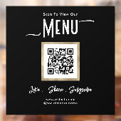 Eenvoudige Zakelijke Menu Connect Raamfolie Raamsticker (Vel 2)