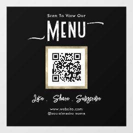 Eenvoudige Zakelijke Menu Connect Raamfolie Raamsticker