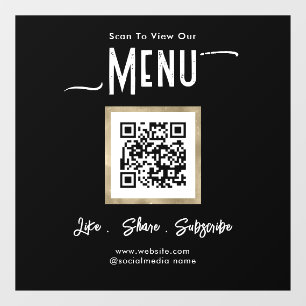 Eenvoudige Zakelijke Menu Connect Ruitsticker Raamsticker