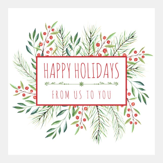 Eenvoudige zakelijke Prettige feestdagen (Voorkant)