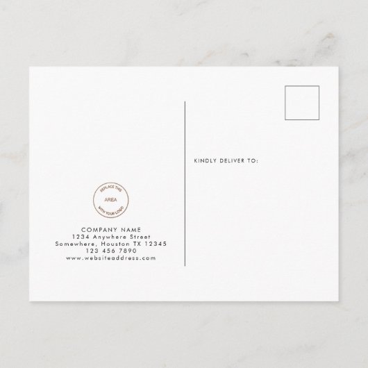 Eenvoudige zakelijke Prettige feestdagen Briefkaart (Achterkant)