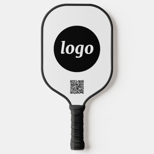 Eenvoudige zakelijke promotie voor QR-code van Log Pickleball Paddle (Voorkant)