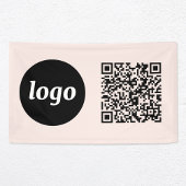 Eenvoudige zakelijke QR-code voor Logo en tekst Bl Spandoek