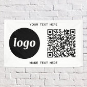 Eenvoudige zakelijke QR-code voor Logo en tekst Spandoek