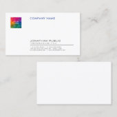 Eenvoudige zakelijke Sjabloon Voeg uw eigen Logo t Visitekaartje (Voorkant / Achterkant)