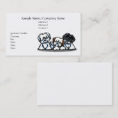 Eenvoudige zakelijke toegang tot witte honden visitekaartje (Voorkant / Achterkant)