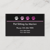 Eenvoudige zakelijke Trendy Pet Sitter-visitekaart Visitekaartje (Voorkant)