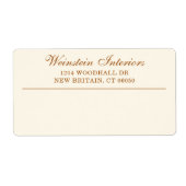 Eenvoudige zakelijke verzending van e-mail etiket (Voorkant)