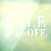 Eenvoudige zakelijke winkelkorting op wit raamsticker (Vel 3)