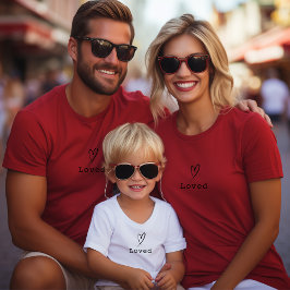 Eenvoudige zakhart en tekst aangepaste Valentijn T-shirt