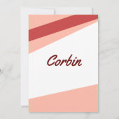 Eenvoudige zalmuitnodiging in hoeken kaart (Achterkant)