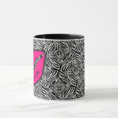 Eenvoudige Zebra met roze lippen gepersonaliseerd Mok (Midden)