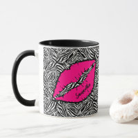 Eenvoudige Zebra met roze lippen gepersonaliseerd