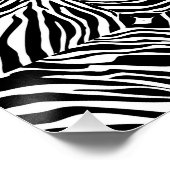 Eenvoudige Zebra met roze lippen gepersonaliseerd Perfect Poster (Hoek)