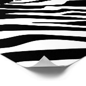 Eenvoudige Zebra met roze lippen gepersonaliseerd Poster (Hoek)