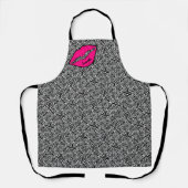 Eenvoudige Zebra met roze lippen gepersonaliseerd Schort (Voorkant)