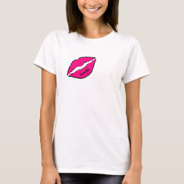 Eenvoudige Zebra met roze lippen gepersonaliseerd T-shirt