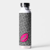 Eenvoudige Zebra met roze lippen gepersonaliseerd Waterfles (Links)