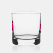 Eenvoudige Zebra met roze lippen gepersonaliseerd Whisky Glas (Links)