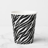 Eenvoudige Zebra Print Black White Cute Modern Pat Papieren Bekers (Voorkant)