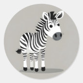 Eenvoudige Zebra Sticker (Voorkant)