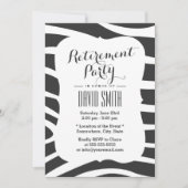 Eenvoudige Zebra Stripes Retirement Party Kaart (Voorkant)