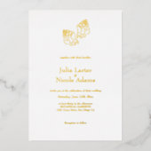 Eenvoudige Zee Schelpen Conch Minimalistische Trou Folie Uitnodiging (Voorkant)