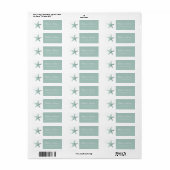 Eenvoudige Zeeglas Waterverf Starfish retouradres Etiket (Full Sheet)