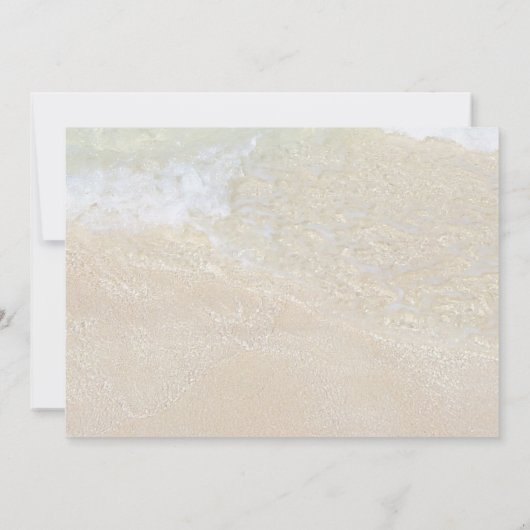 Eenvoudige zeekijk bruiloftceremonie op het strand kaart (Achterkant)