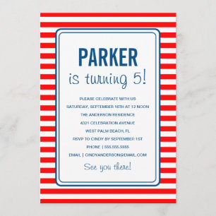 EENVOUDIGE ZEELIER BIRTHDAY-INVITATIE KAART
